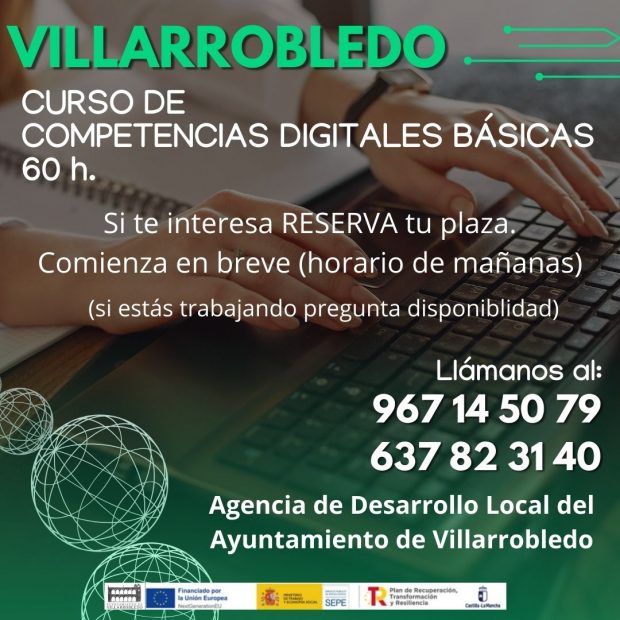 ÚLTIMA OPORTUNIDAD!! Competencias digitales básicas. Enero 2026. Villarrobledo.