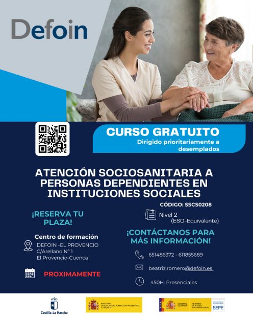 Curso «Atención Sociosanitaria a personas dependientes en Instituciones Sociales»