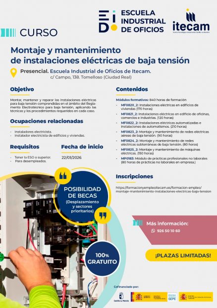 Curso «Montaje y mantenimiento de instalaciones eléctricas de baja tensión»