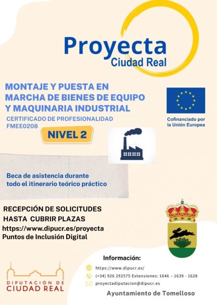 Certificado de profesionalidad NIVEL 2: «Montaje y puesta en marcha de bienes de equipo y maquinaria industrial».