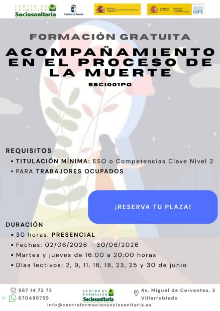 Curso «Acompañamiento en el proceso de la muerte». Villarrobledo.
