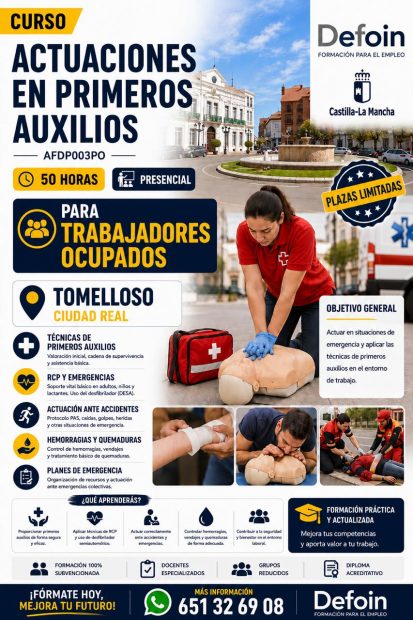 Curso «Actuaciones en primeros auxilios». Tomelloso.