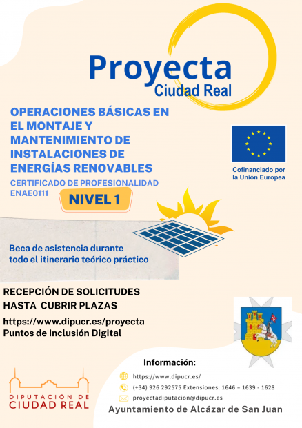 Curso “Operaciones básicas en el montaje y mantenimiento de instalaciones de energías renovables”