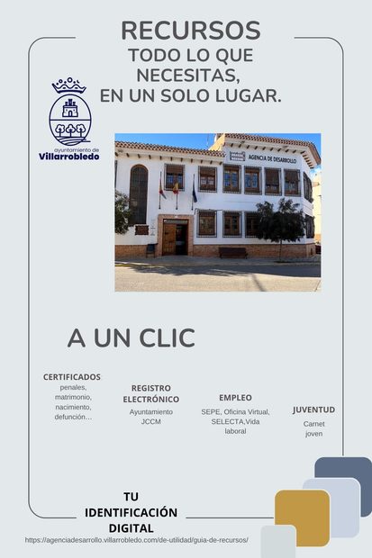 La Agencia de Desarrollo Local de Villarrobledo pone a tu alcance una Guía de Recursos con enlaces directos a una selección de servicios y trámites