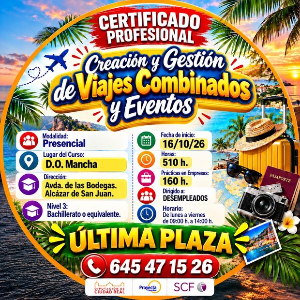 Curso «Creación y Gestión de Viajes Combinados y Eventos»